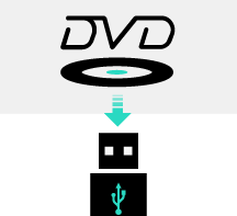 Скопируйте DVD на USB